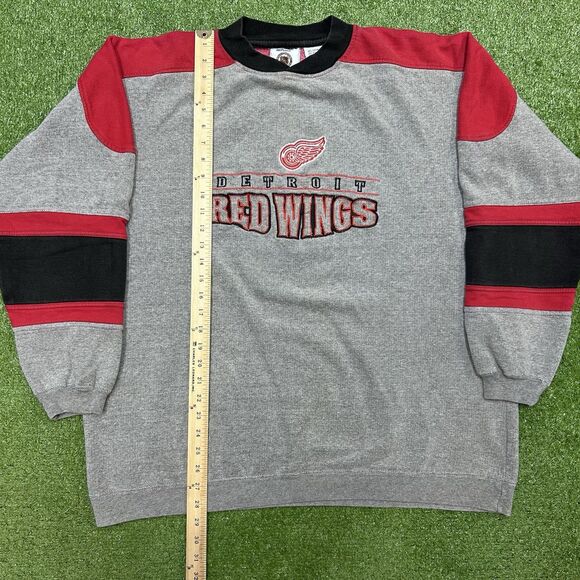 Vintage Detroit Red Wings Sweatshirt Men Size XL Hockey NHL 90s Embroidered - Picture 5 of 7